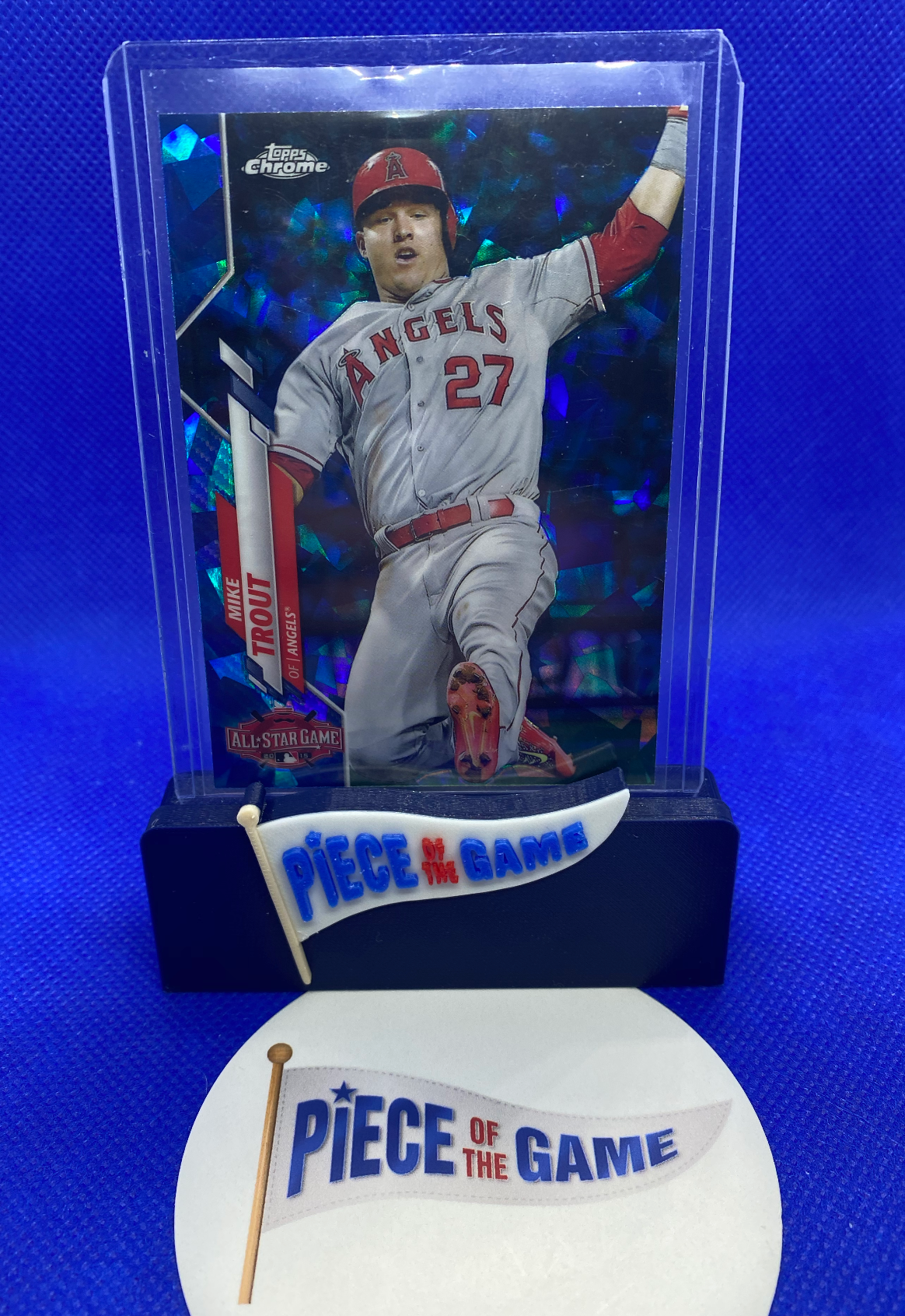2020 Topps Chrome Sapphire All-Star Game Mike Trout – Piece Of The