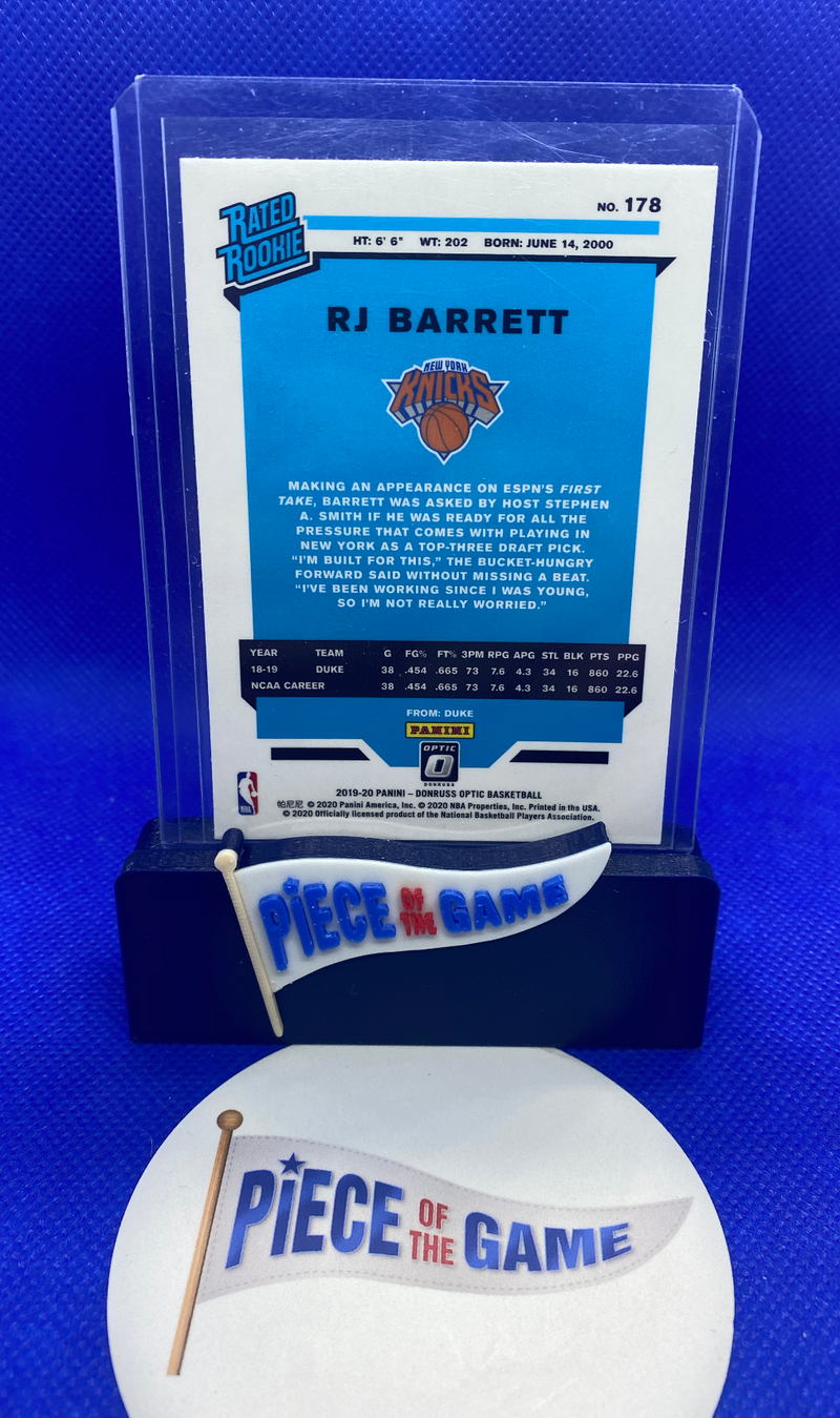 2019-20 Panini Optic rated rookie RJ Barrett