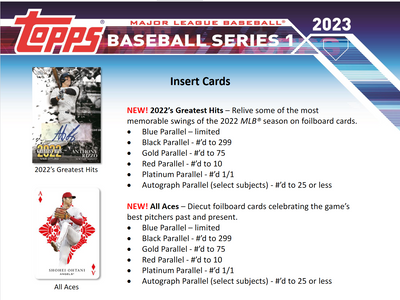 2023 Topps Series 1 Baseball Hobby 12 Box Case