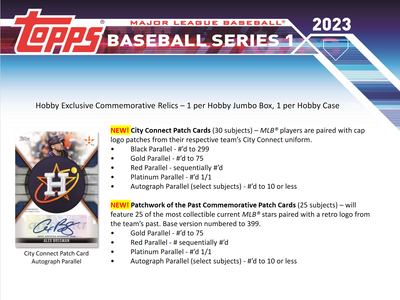 2023 Topps Series 1 Baseball Jumbo 6 Box Case