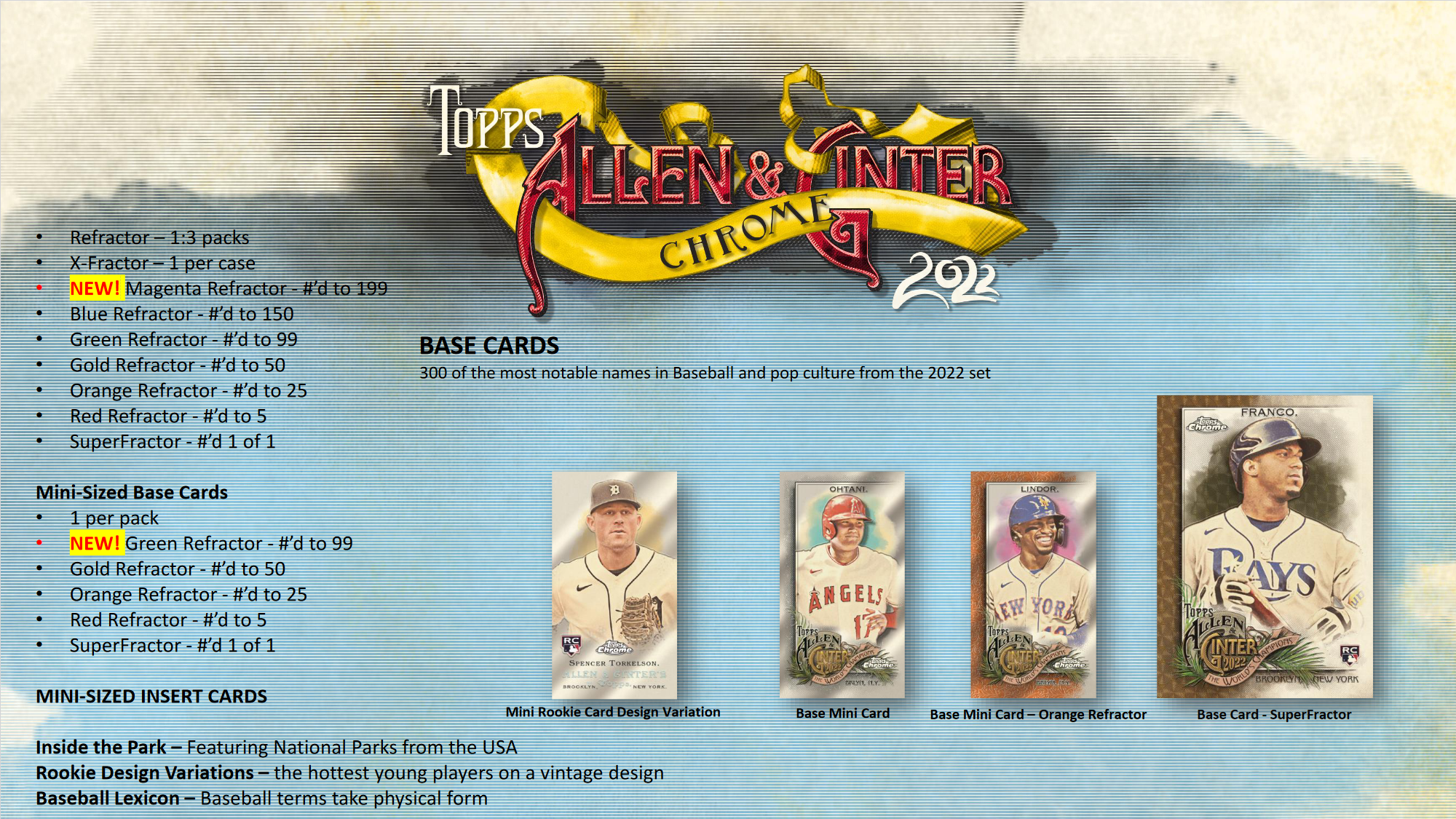 2022 Topps Allen & Ginter Chrome Baseball Hobby Box