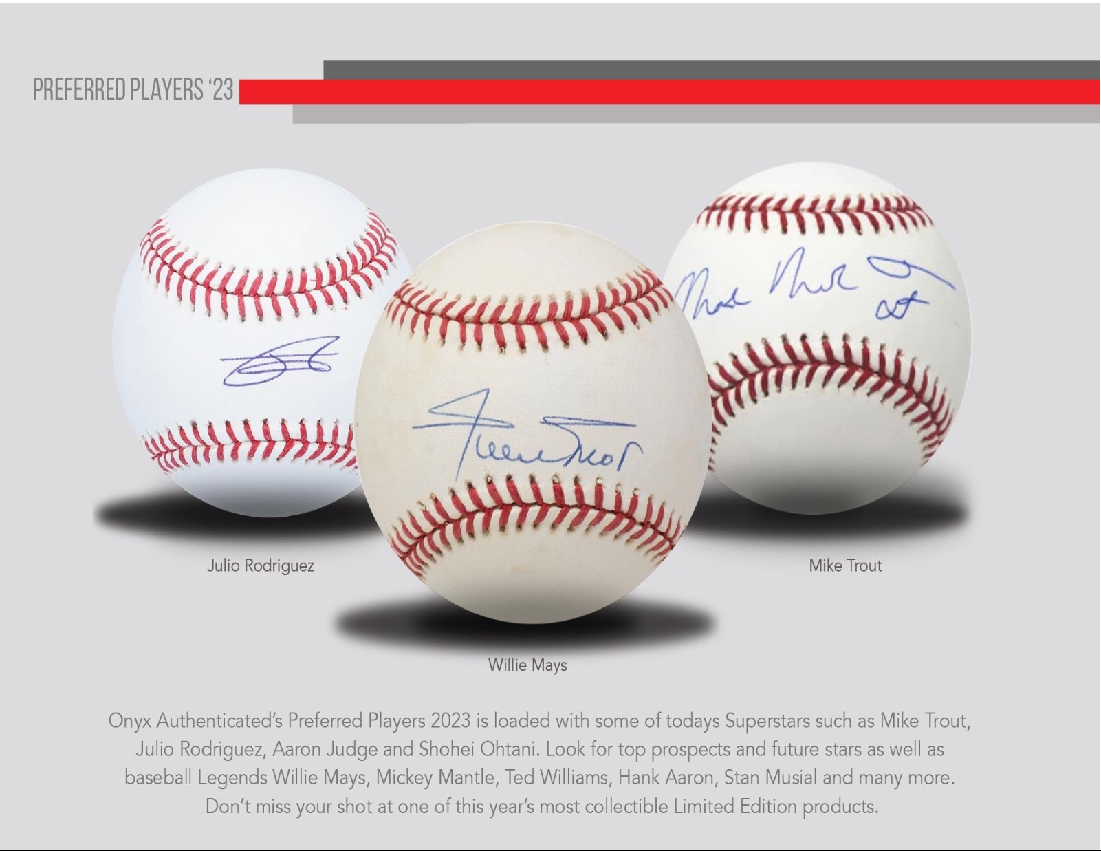 2023 Onyx Preferred Players Collection Baseball 12 Box Case