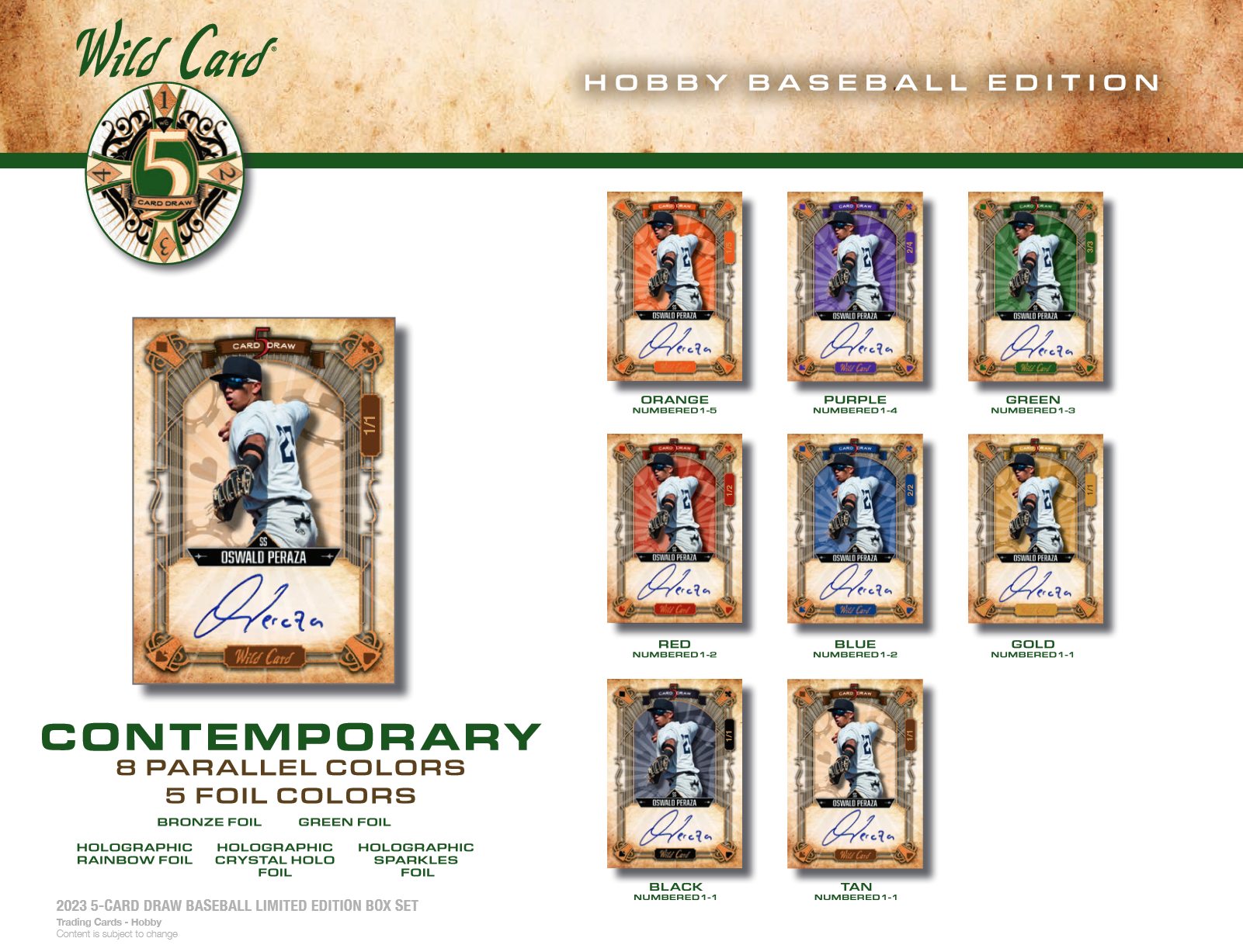 2023 Wild Card Five Card Draw Baseball Hobby Box