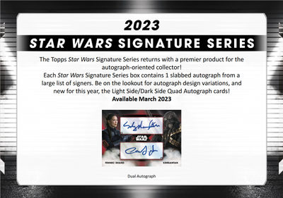 2023 Topps Star Wars Signature Series 20 Box Case