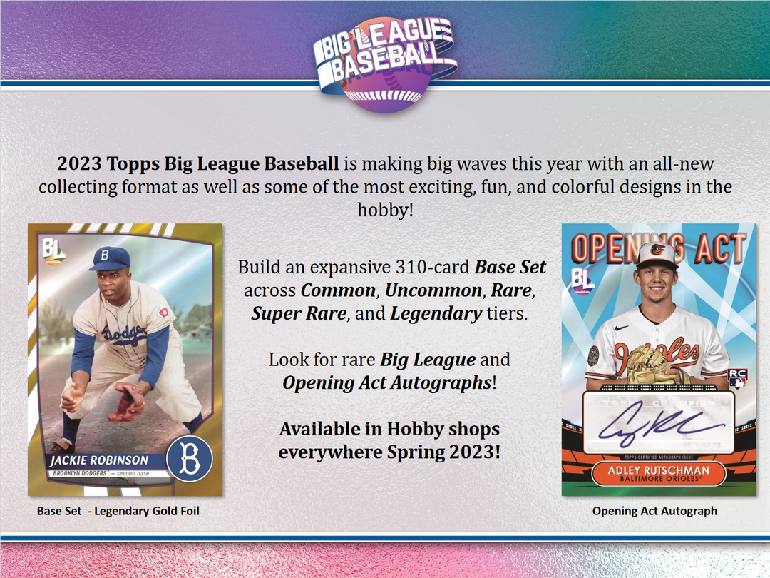 2023 Topps Big League Baseball Hobby Box – Piece Of The Game