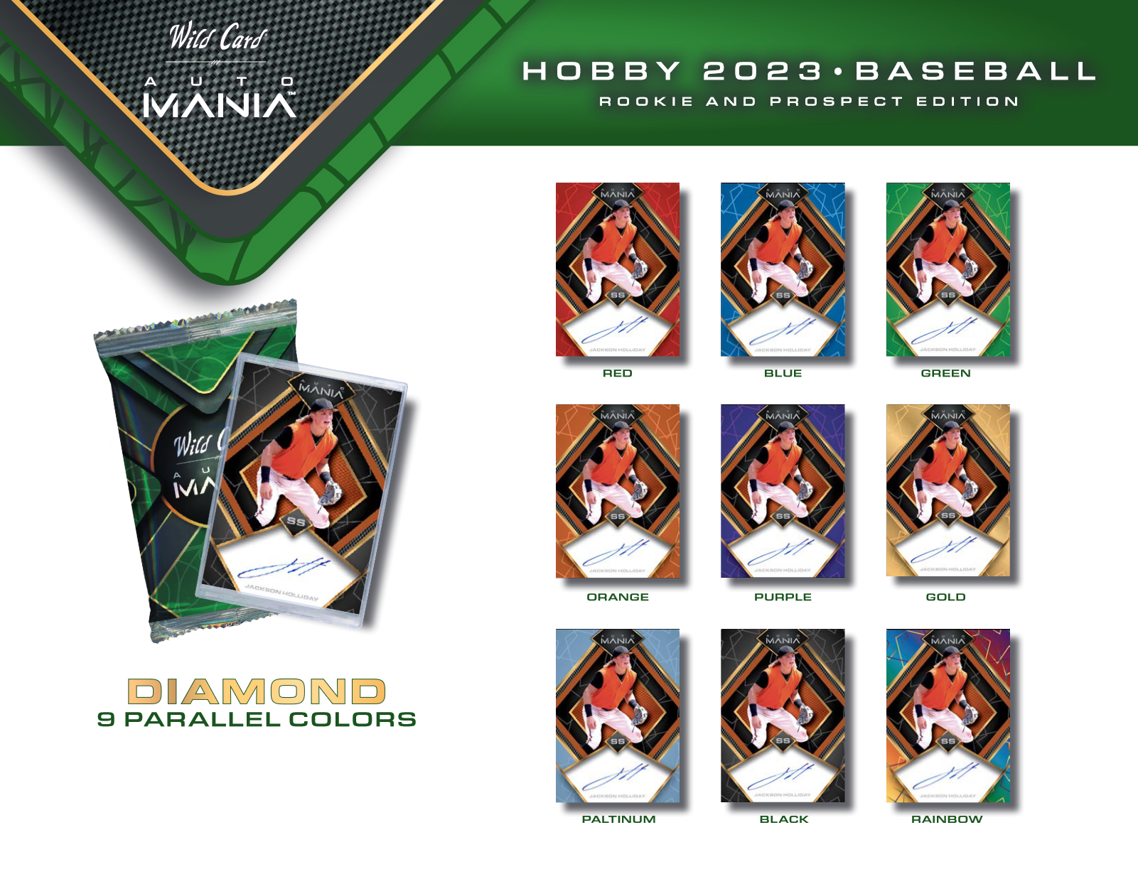 2023 Wild Card Auto Mania Rookie & Prospect Edition Baseball Hobby 12 Box Case