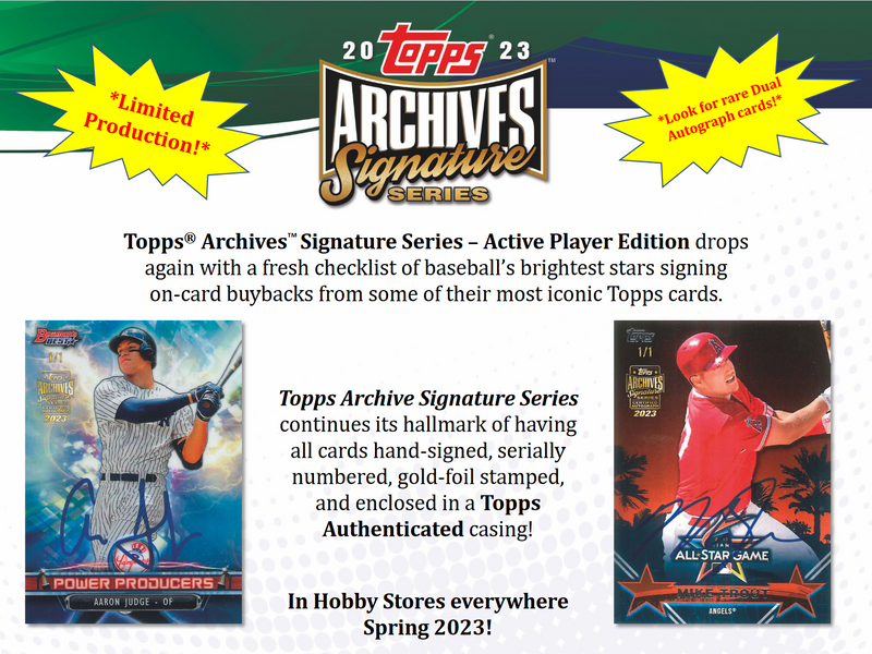 2023 Topps Archives Signature Series Baseball Box