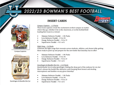 2023 Bowman's Best University Football Hobby 8 Box Case