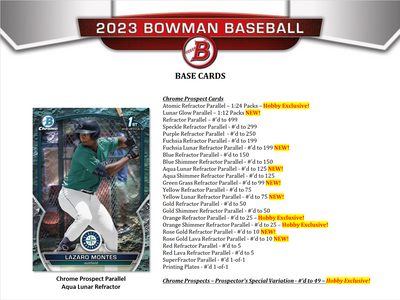 2023 Bowman Baseball Hobby 12 Box Case