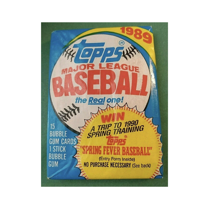 1989 Topps Alternate Wrap Wax Pack MLB