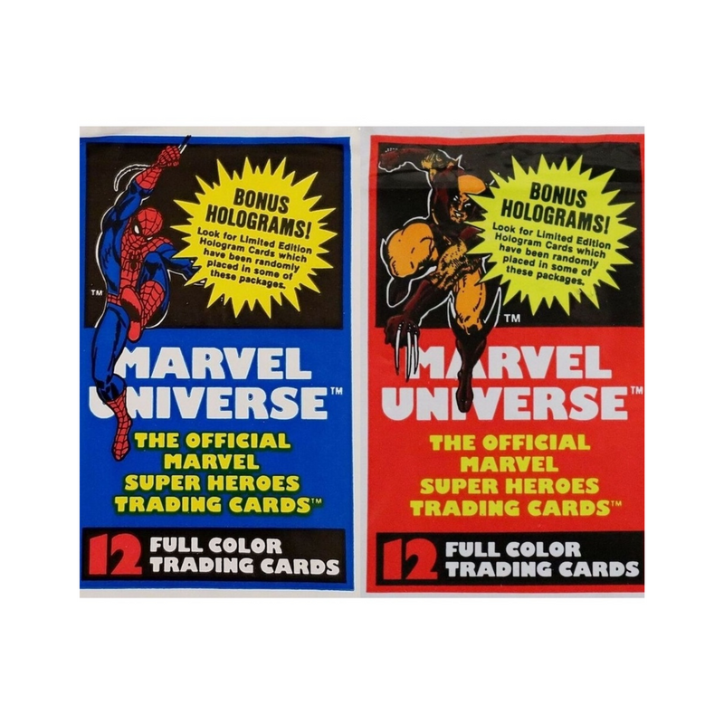 1990 MARVEL UNIVERSE SUPER HEROES TRADING CARDS PACK