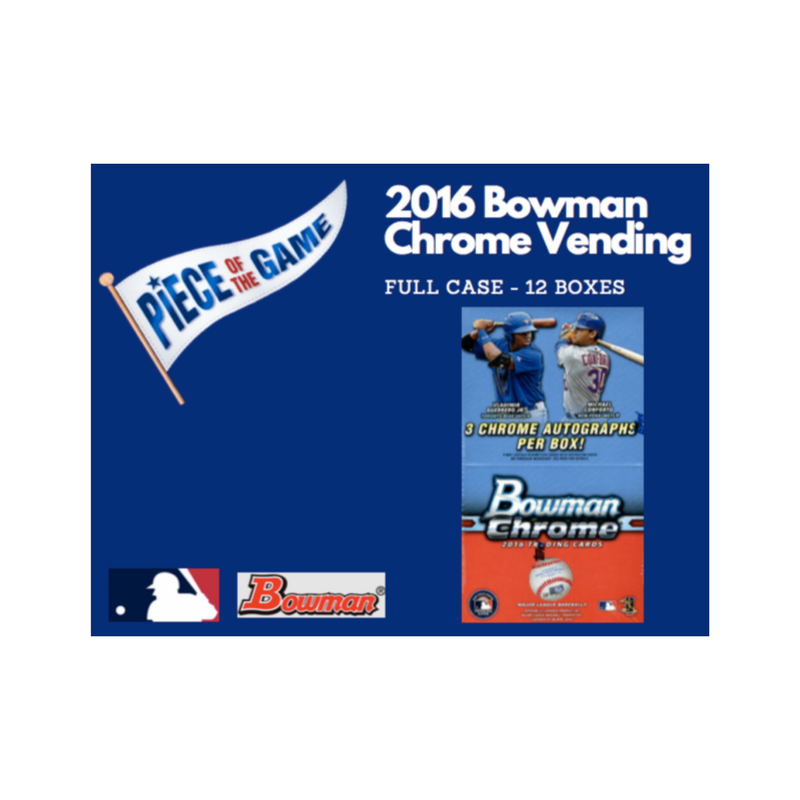 2016 Bowman Chrome Baseball Vending 12 Box Case