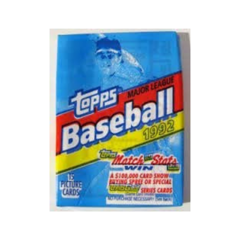 1992 Topps Baseball Card Wax Pack
