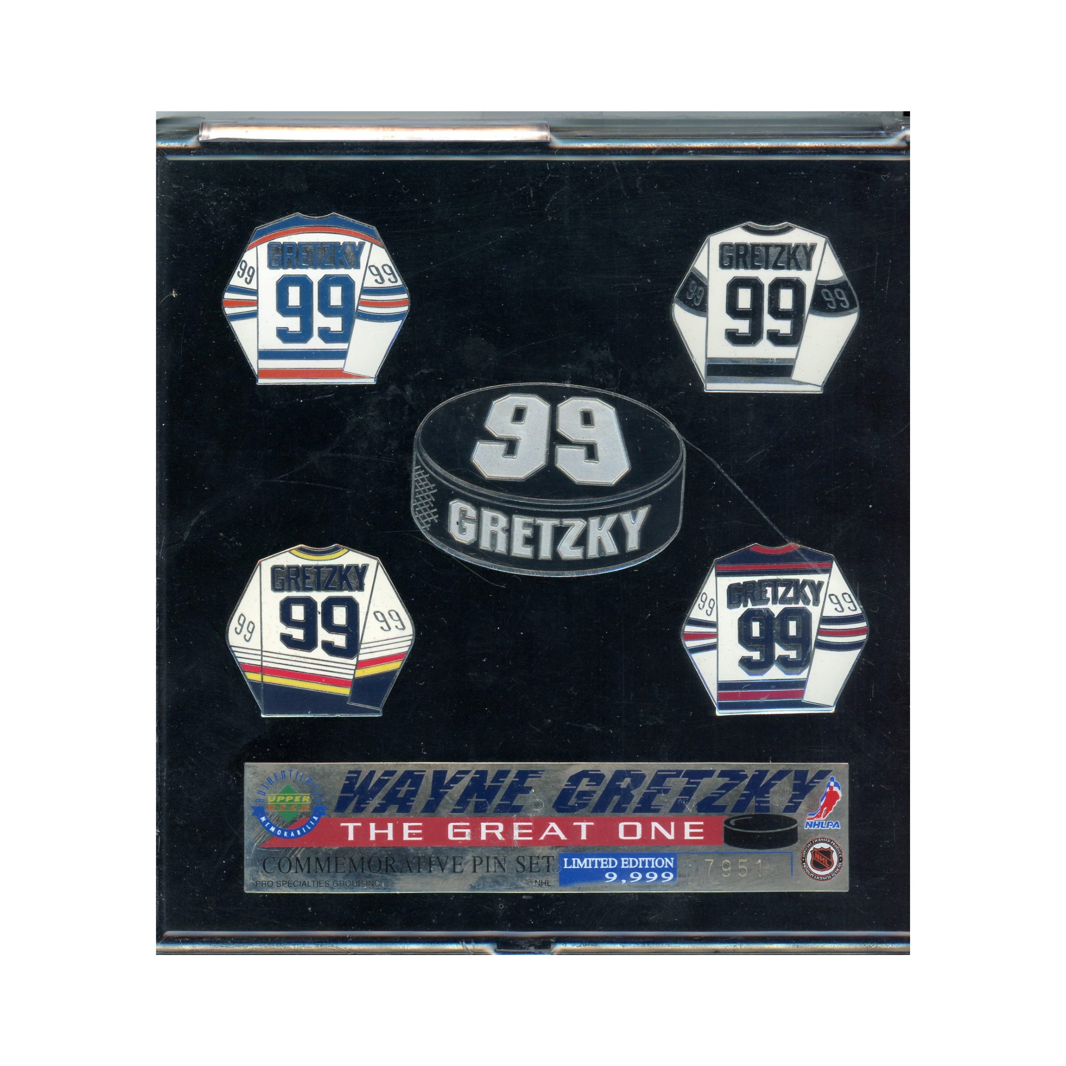 1999 Upper Deck Wayne Gretzky Commemorative Pin Set 7,951/9,999