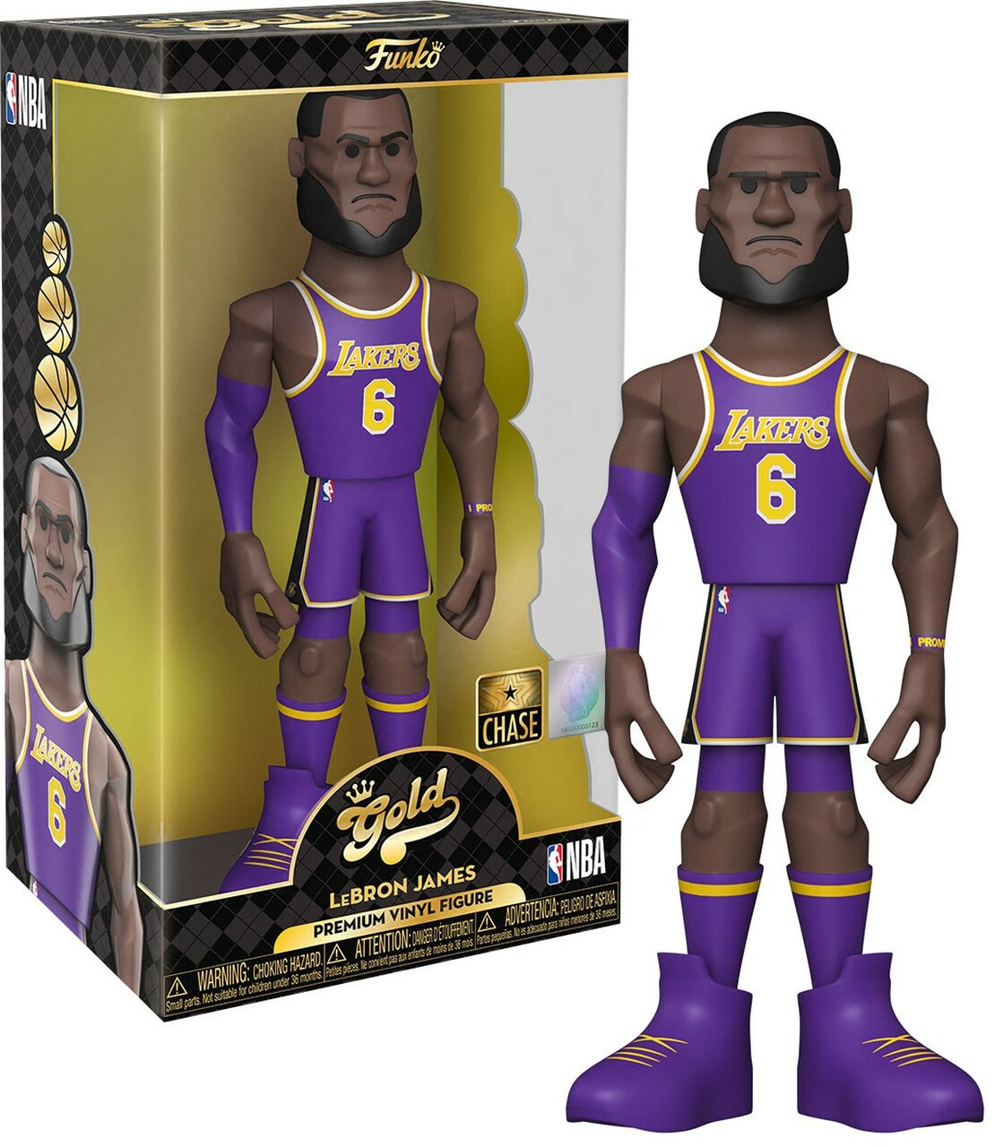 Funko Pop NBA Gold LeBron James Lakers 12" Chase Purple