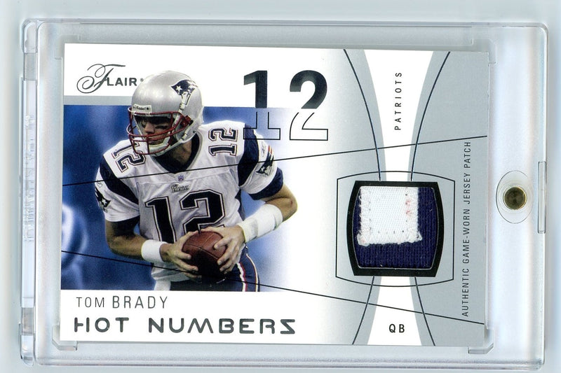 Tom Brady 2004 Flair Hot Numbers 11/75 Game Worn Jersey