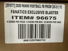 2020 Panini Prizm Football Fanatics Blaster Case