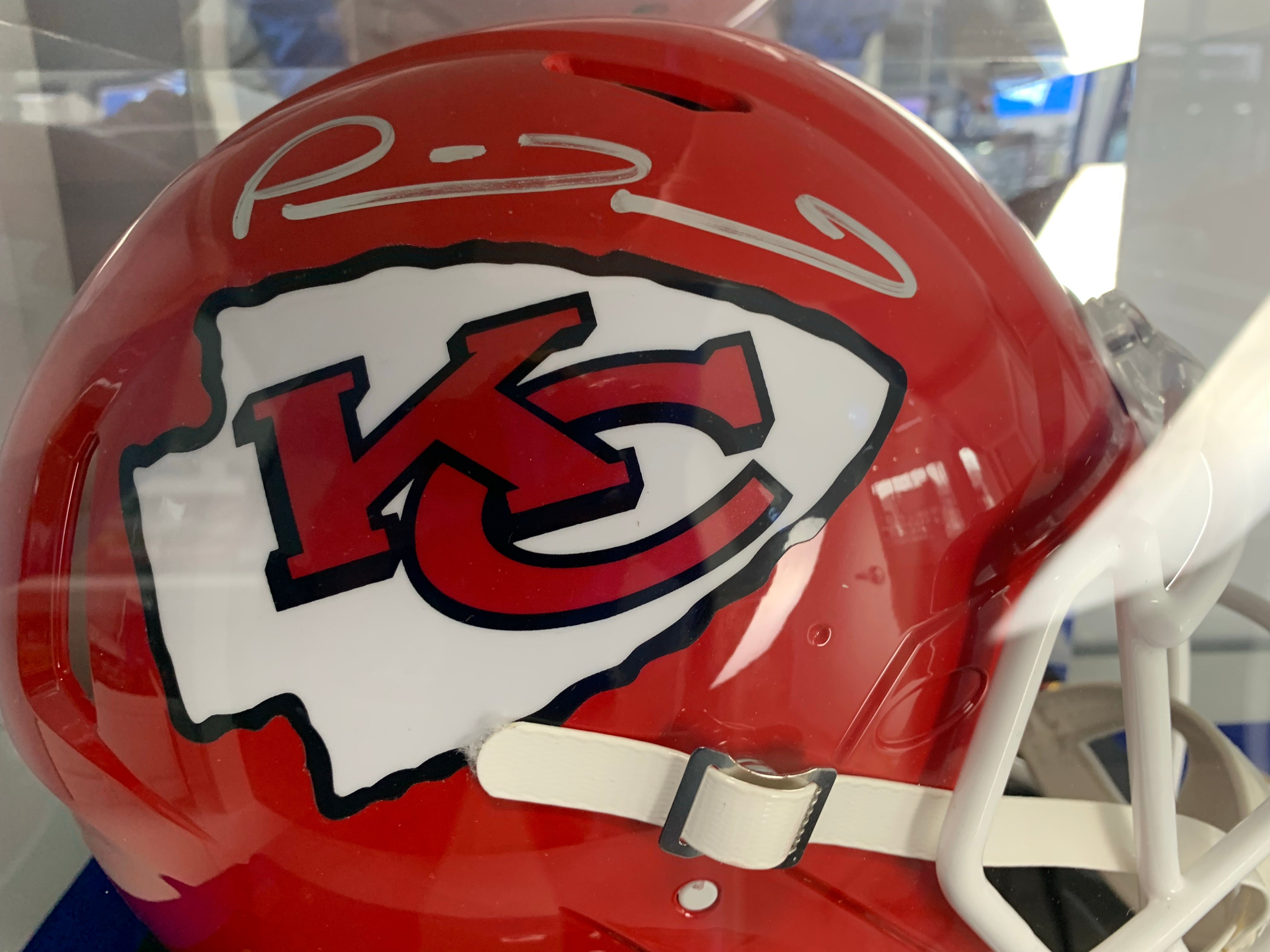 Patrick Mahomes signed Chiefs helmet