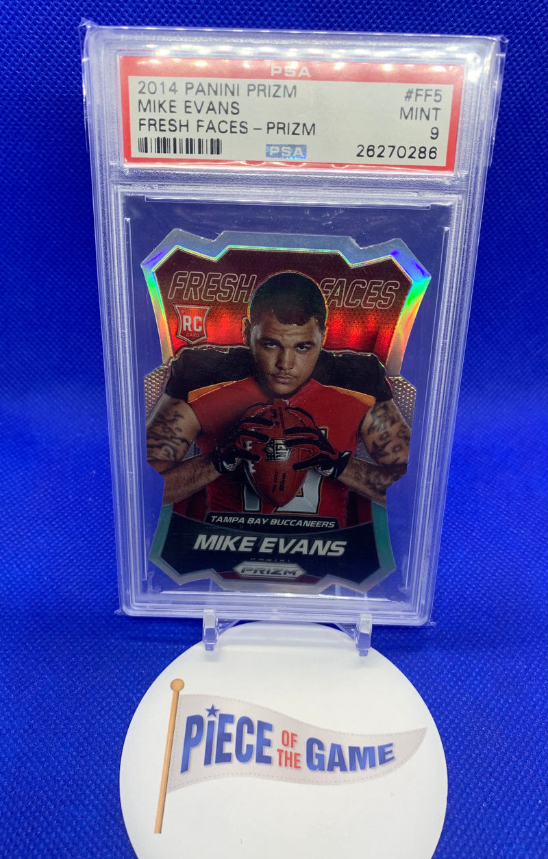 Mike Evans 2014 Panini Prizm Fresh Faces Die Cut Prizm PSA 9