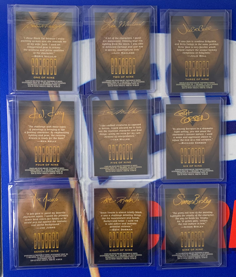 1995 Fleer Ultra Spider-Man Golden Web 9 card Set