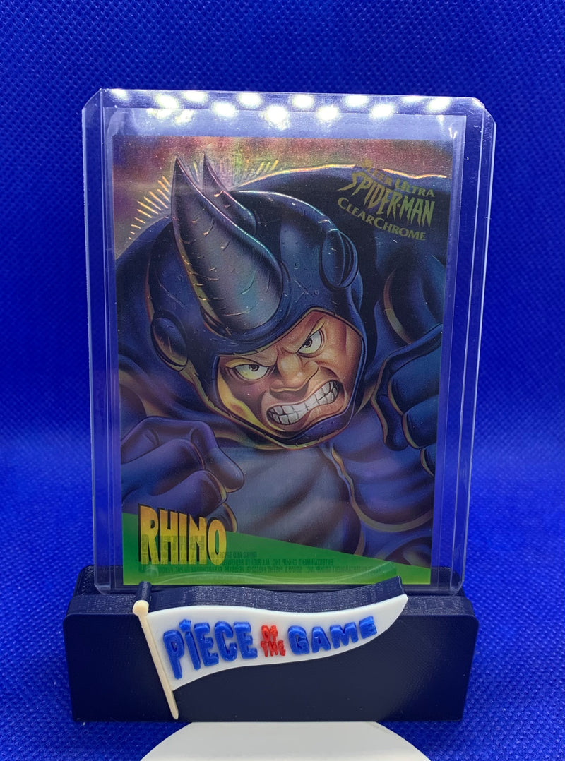 1995 Fleer Ultra Spider-Man Clear Chrome Rhino 