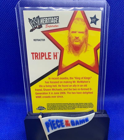 Triple H 2007 Topps Chrome Heritage WWE Refractor #27