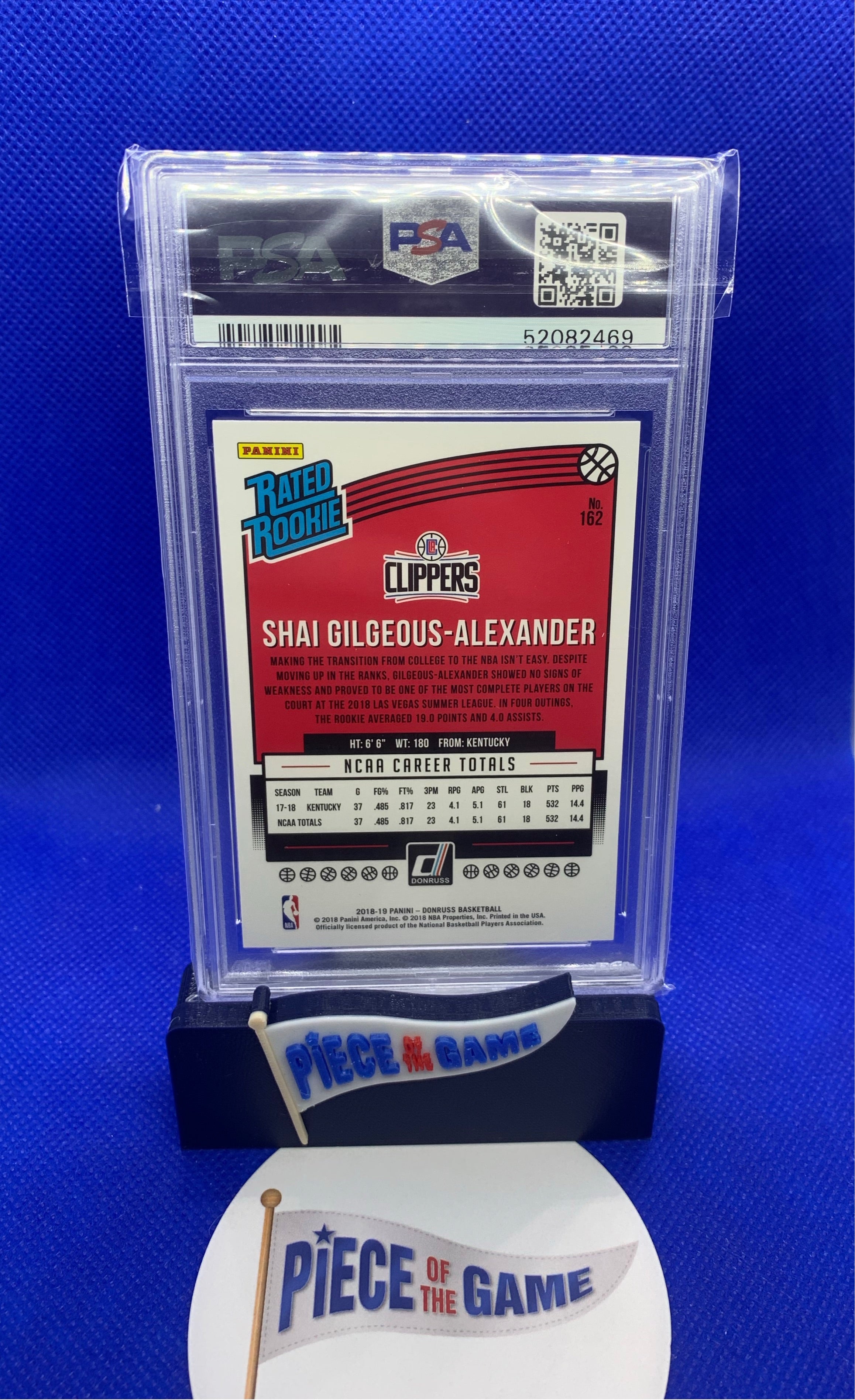 Shai Gilgeous-Alexander 2018 Panini Donruss PSA 10 Rated Rookie