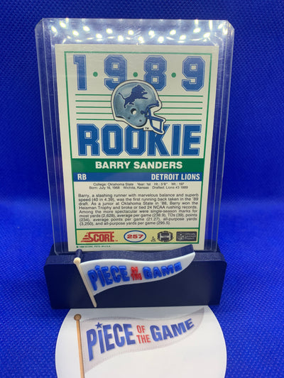 Barry Sanders 1989 Score Rookie Card #257
