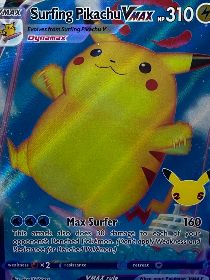 Pokémon Surfing Pikachu VMAX 009/025 Celebrations