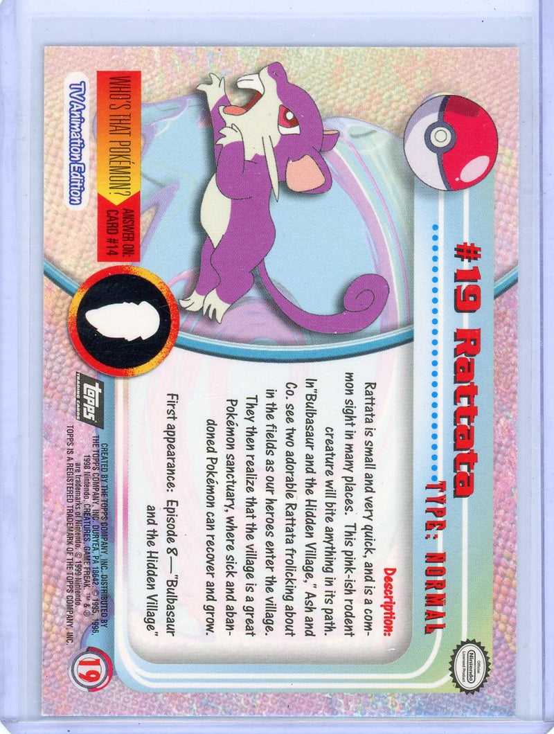 Rattata 1999 Topps Pokémon TV Etched foil 