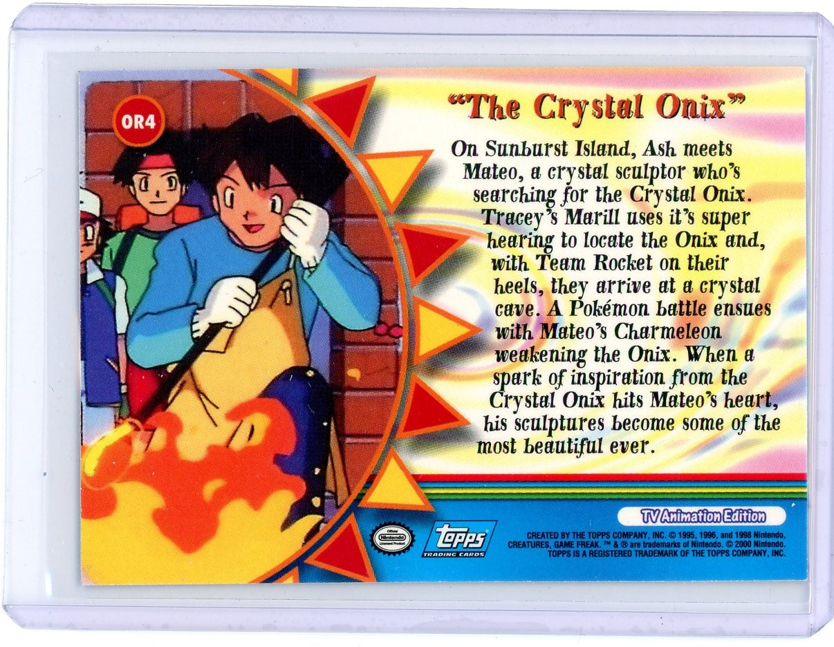 The Crystal Onix Holo Pokemon TOPPS Orange Islands