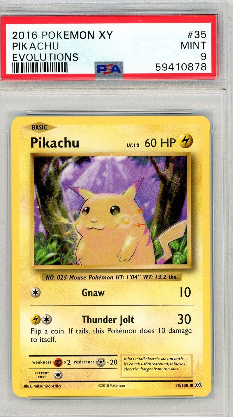 Pikachu XY Evolutions PSA 9