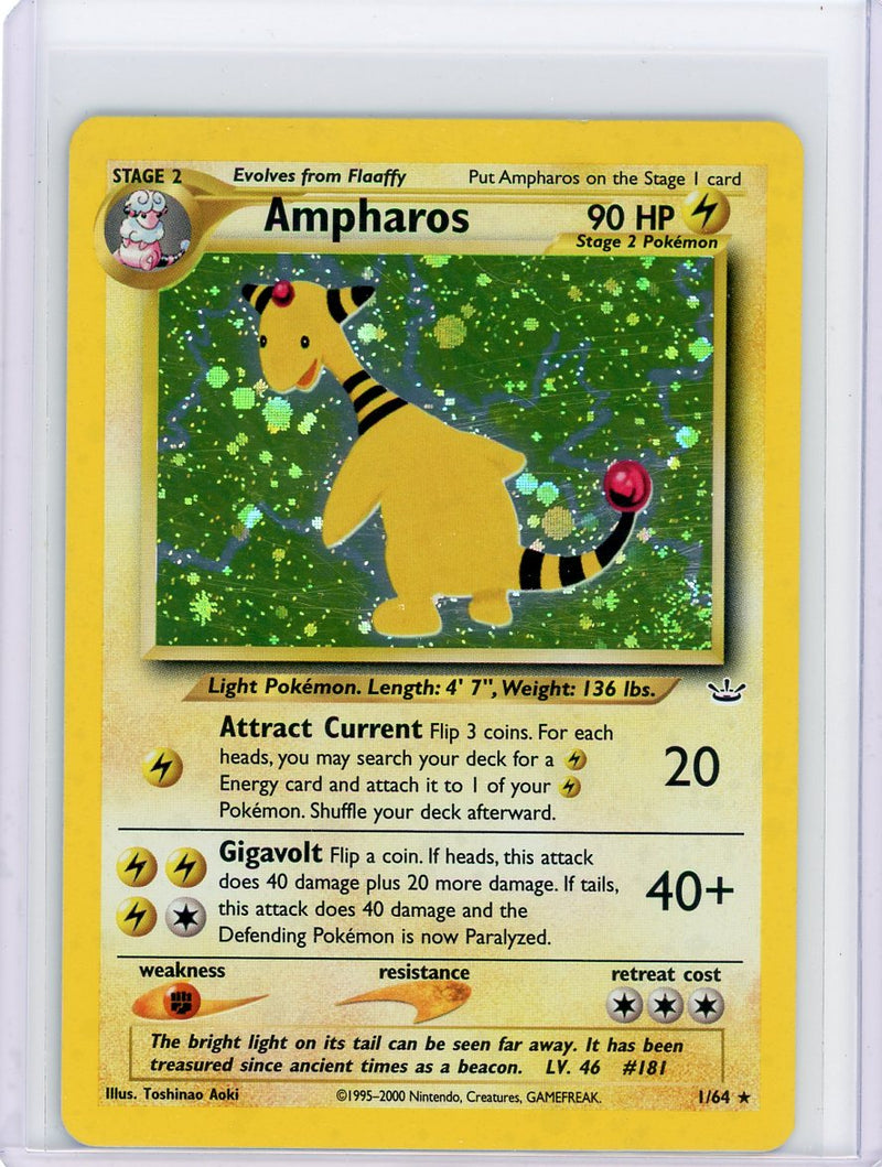 Ampharos 2000 Pokémon Revelation rare holo 1/64