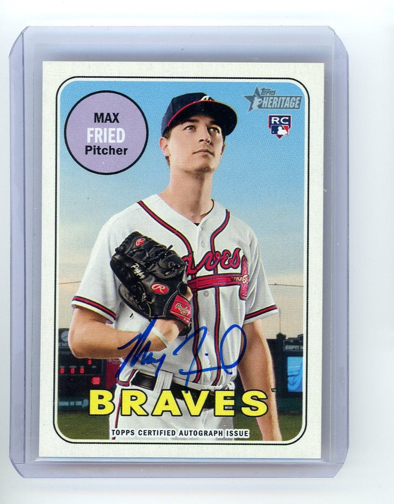 Max Fried 2018 Topps Heritage autograph rookie card