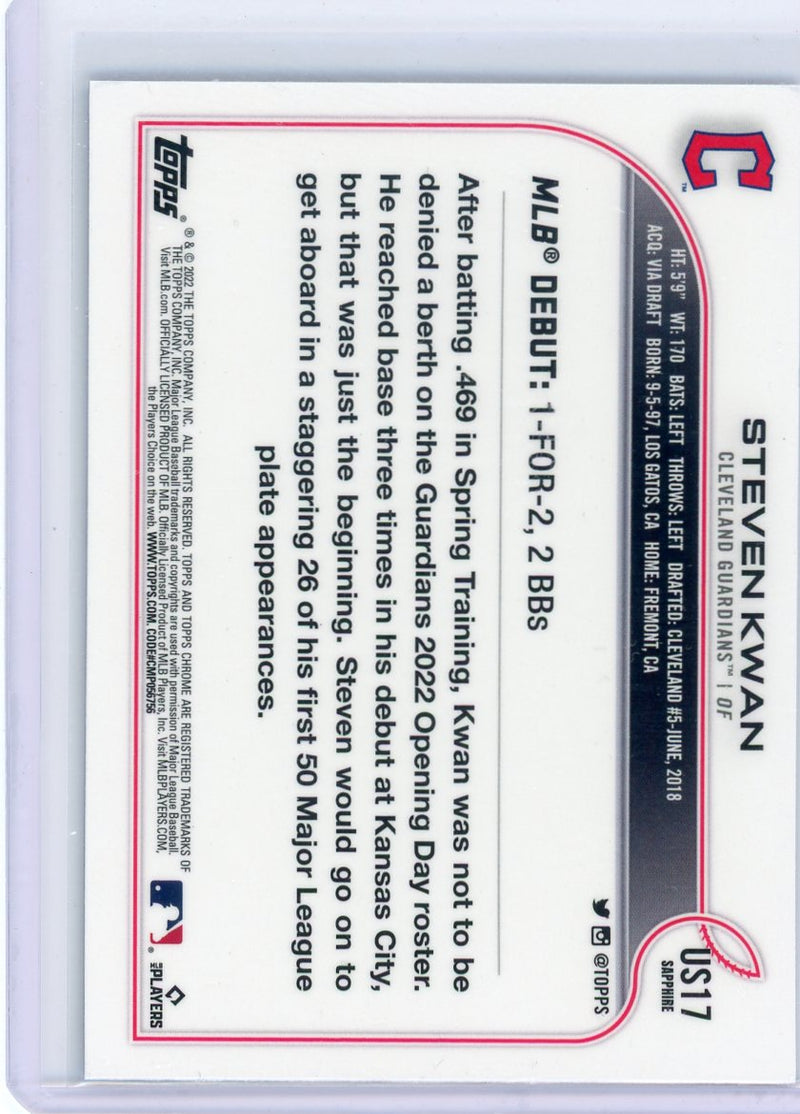 Steven Kwan Rookie Card Guide  Topps, Bowman Design Options & Values