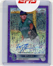 Matt Brash 2022 Topps Chrome Purple Mini Diamond refractor autograph rookie card #'d 157/299
