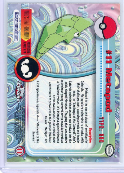 Metapod 2000 Topps Chrome Foil Pokémon #11