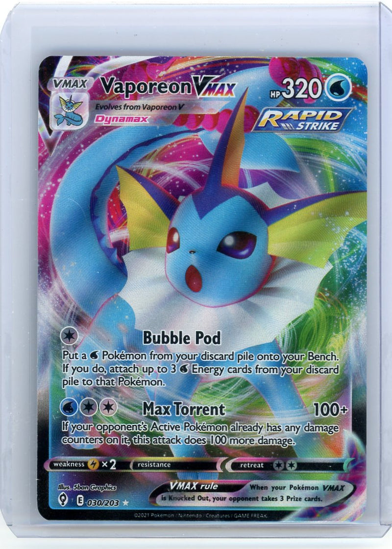 Vaporeon VMAX 2021 Pokémon rare holo 030/203
