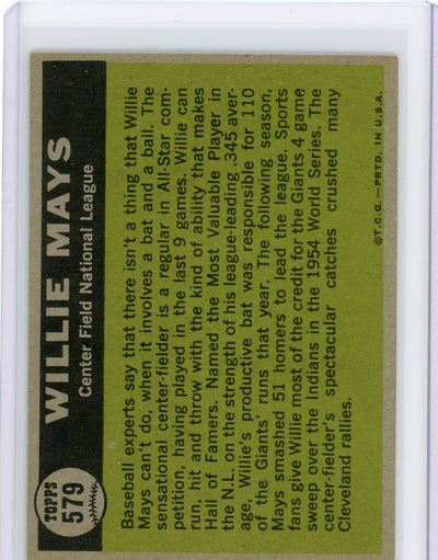 Willie Mays 1961 Topps Sporting News All-Star #579