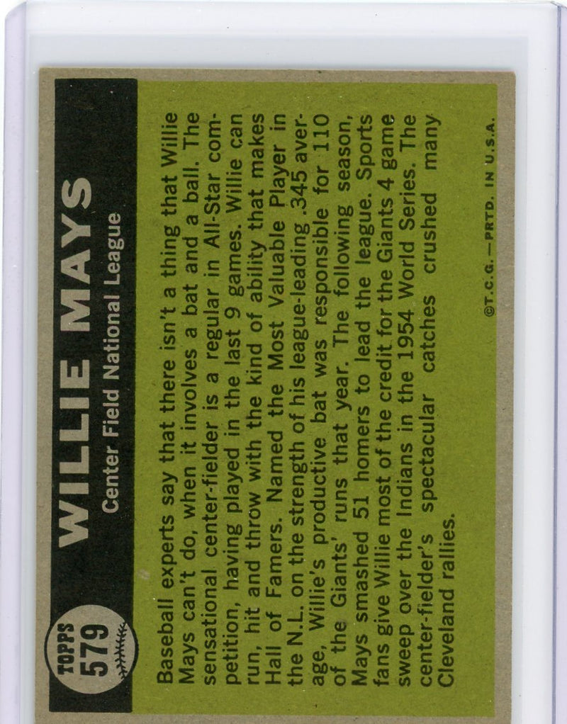 Willie Mays 1961 Topps Sporting News All-Star 
