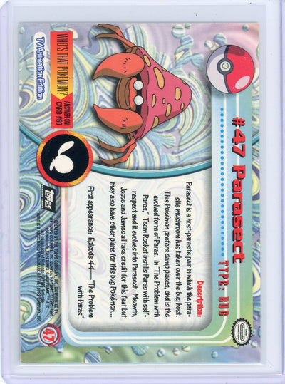 Parasect 2000 Topps Pokémon holo #47
