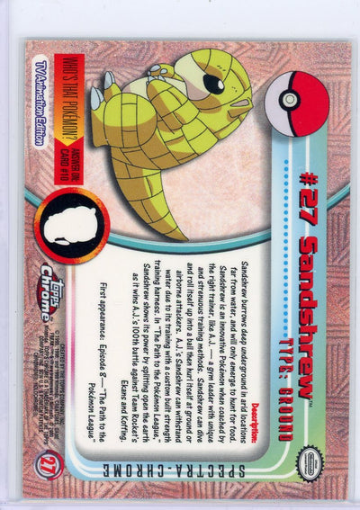 Sandshrew 1999 Topps Chrome Spectra Pokémon #27