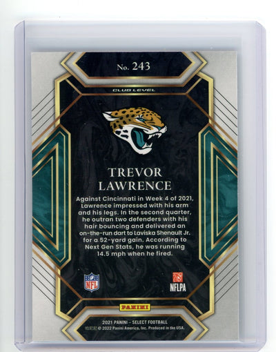 Trevor Lawrence 2021 Select Club Level Rookie Card