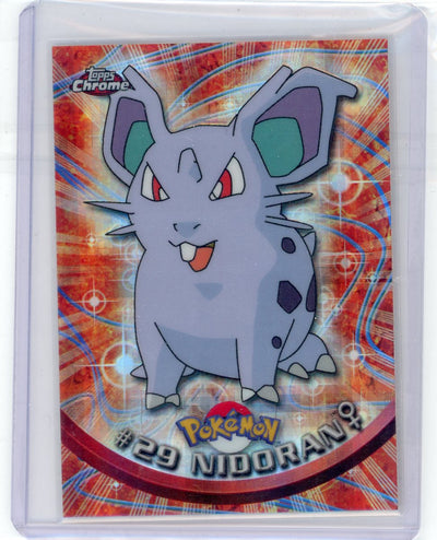 Nidoran 2000 Topps Chrome Pokémon Tekno Refractor #29
