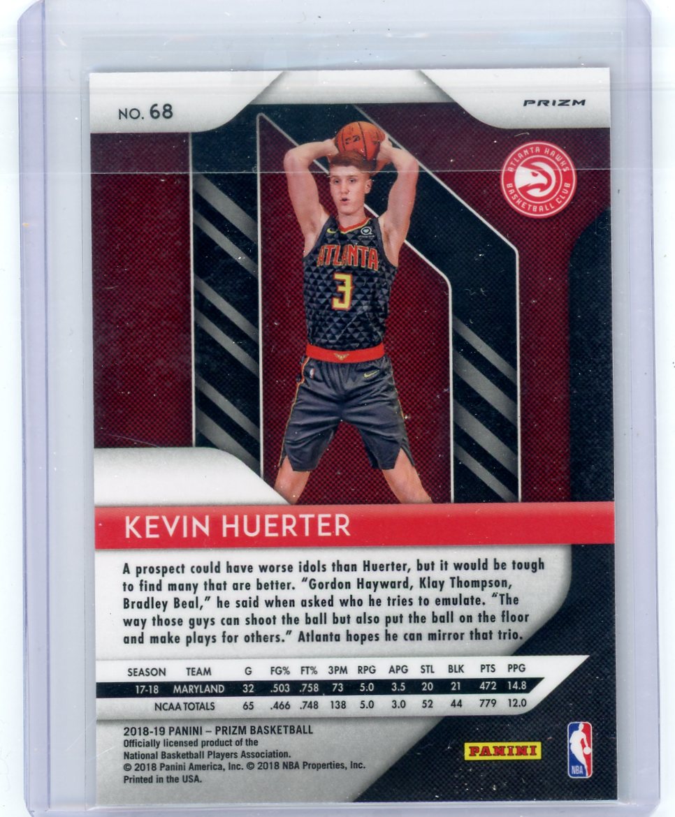 Kevin Huerter 2018-19 Panini Prizm Pink Ice rookie card