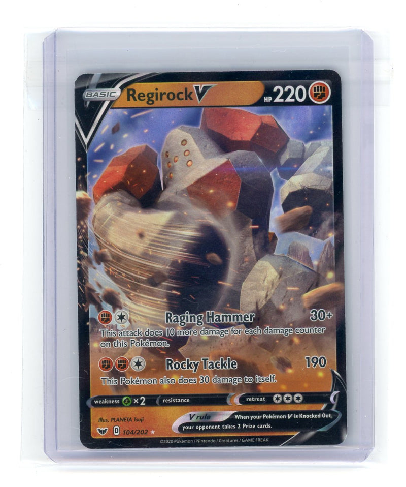 Regirock V 2020 Pokémon rare holo 104/202