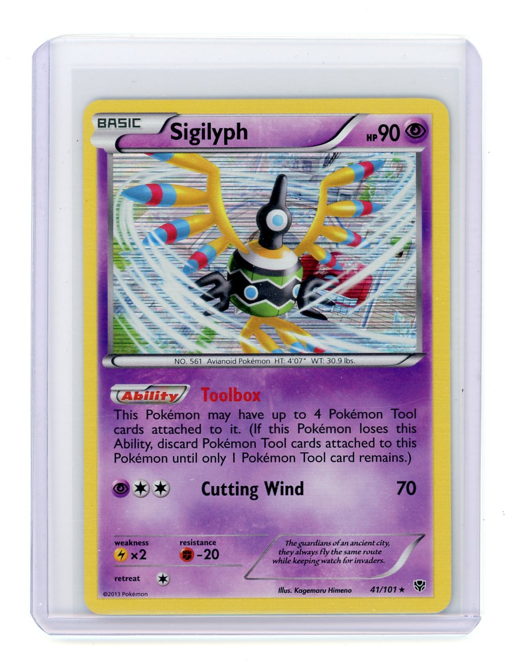 Sigilyph 2013 Pokemon rare reverse holo 41/101
