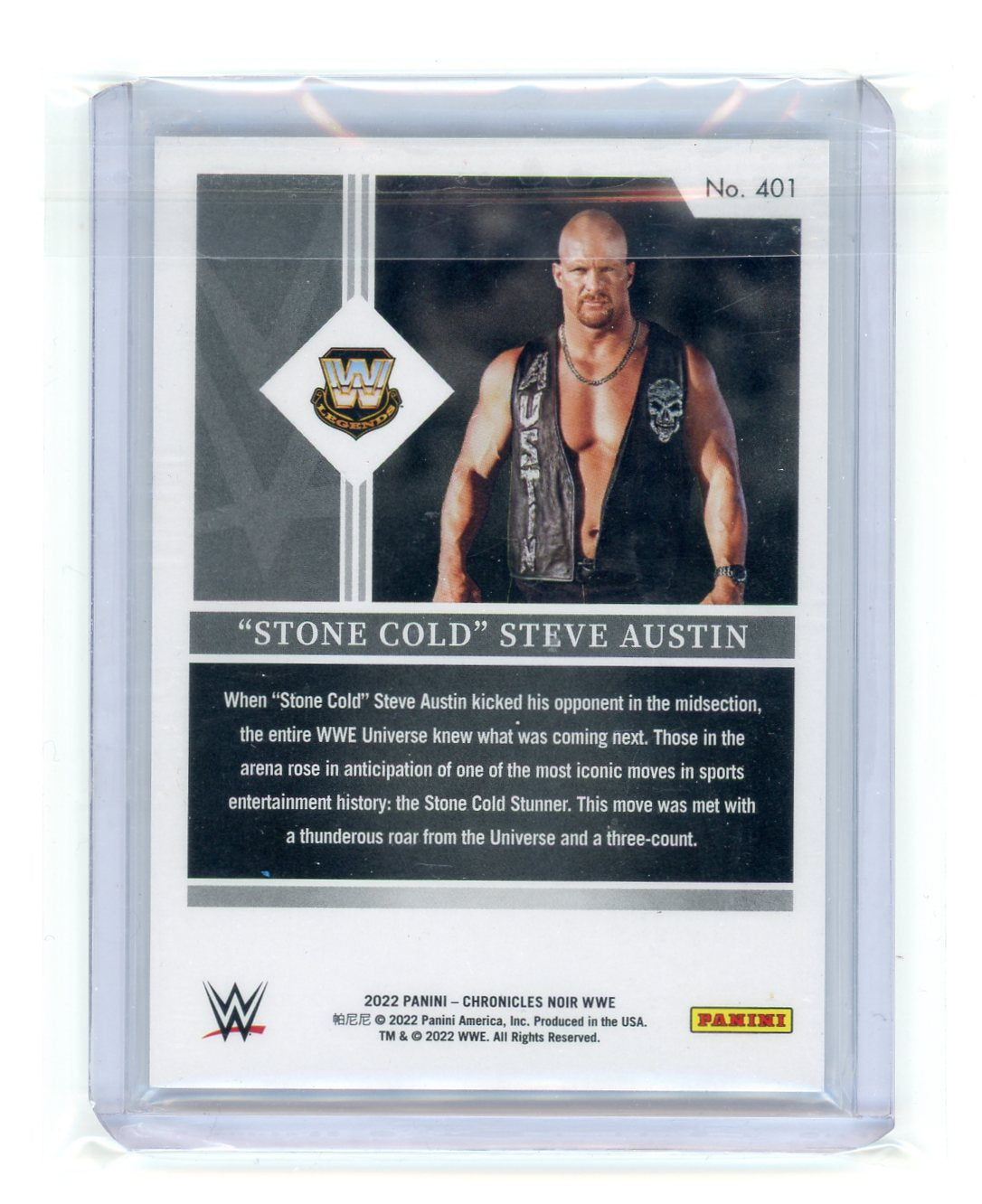 Stone Cold Steve Austin 2022 Panini Chronicles WWE #'d 76/99