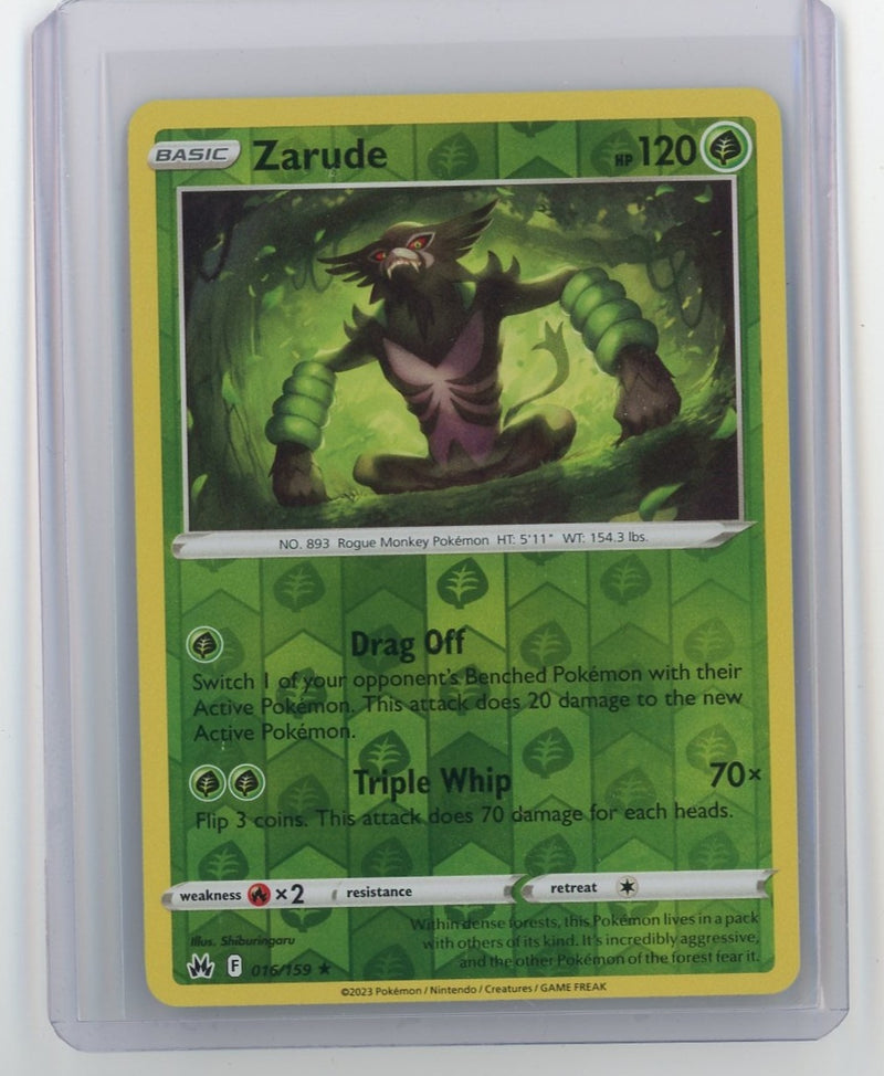 Zarude 2023 Pokémon rare holo 016/159