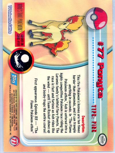 Ponyta Foil Topps Pokemon #77